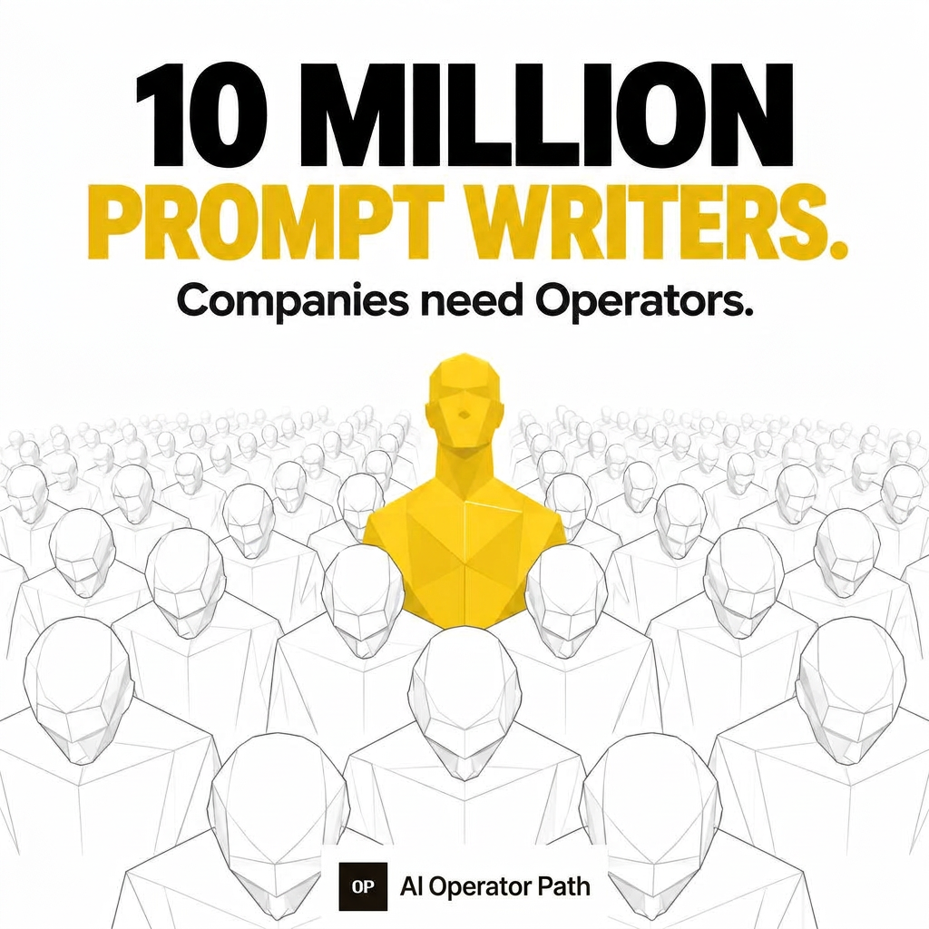 10 million prompt writers. Companies need Operators.