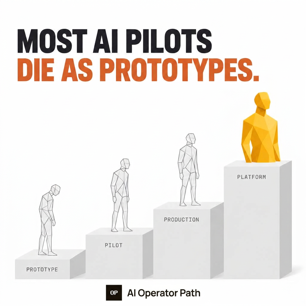 Most AI pilots die as prototypes.
