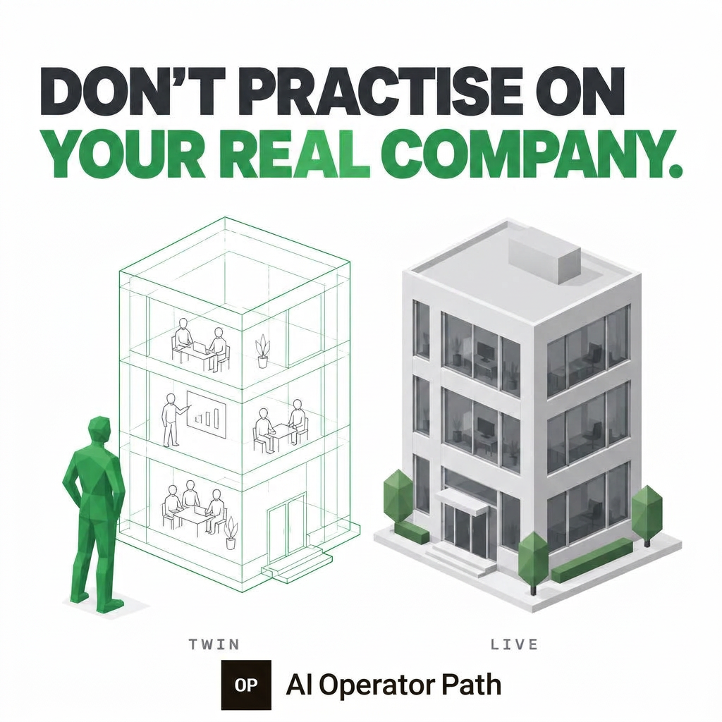 Don't practise on your real company.