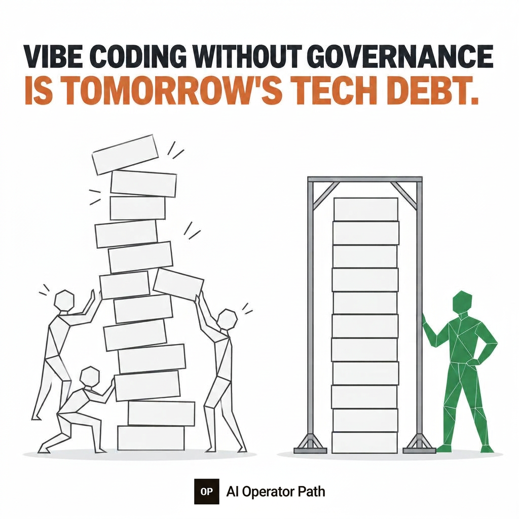 Vibe coding without governance is tomorrow's tech debt.
